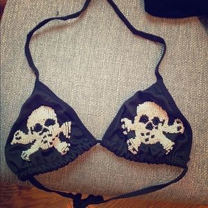 Vintage Beaded skeleton bra / bikini top